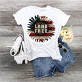 American Flag Sunflower T-Shirt: Patriotic Floral Tee