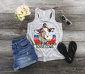 Cow Lover Tank Top: Marble Sublimation Design