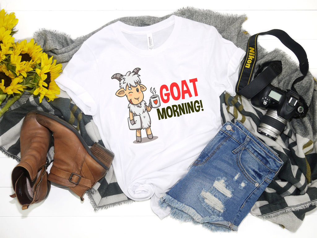 Adorable Goat Morning design t-shirt
