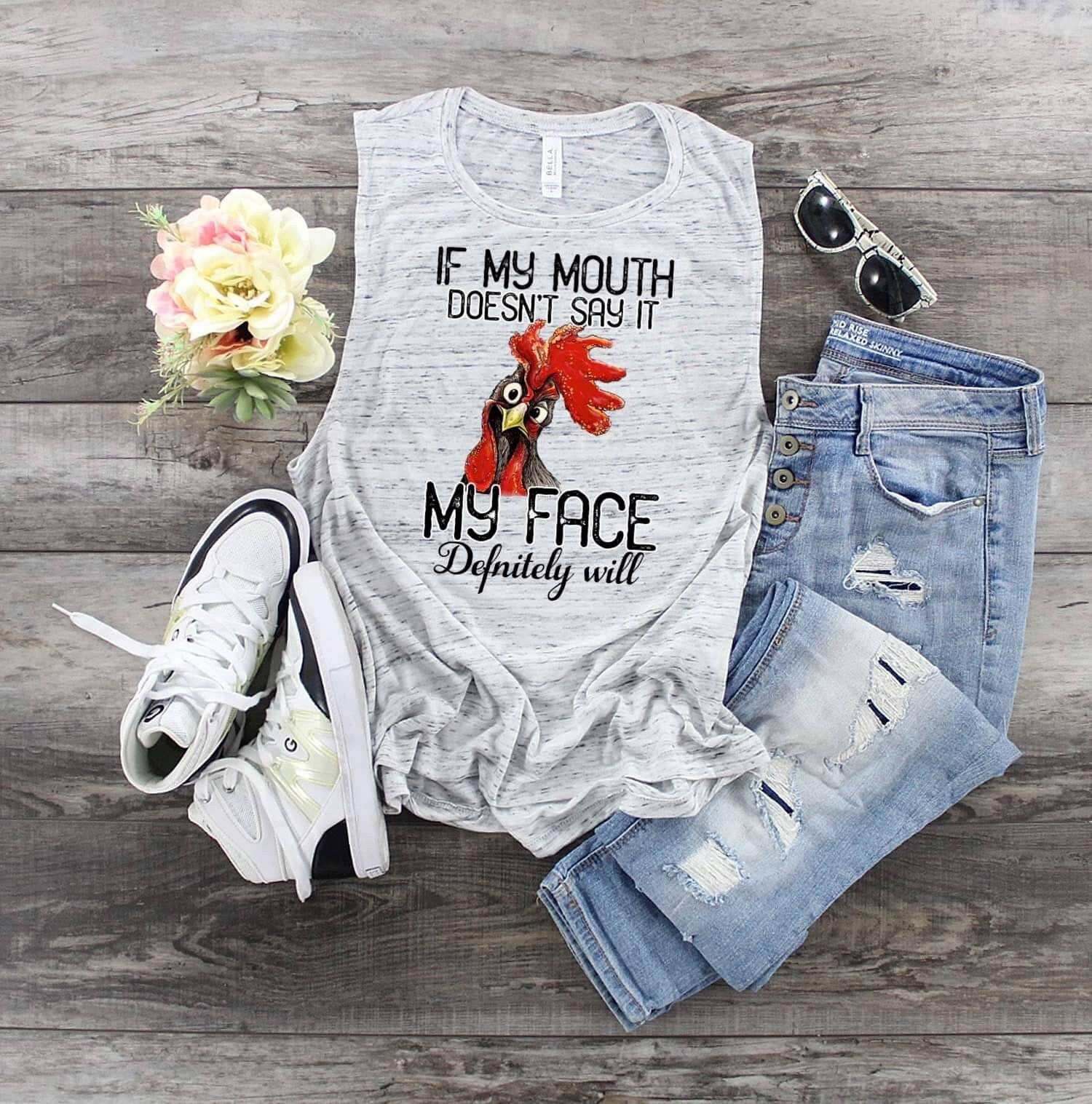 Funny Chicken Mom Tank Top: Sassy Farm Owner Tee