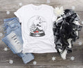 Christmas Snow Globe Bella Canvas T-Shirt: Red Truck, Farmhouse