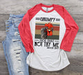 Grumpy Rooster Raglan: Funny Chicken Lover Shirt