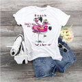Flamingo Beach Don't Kill My Vibe design t-shirt