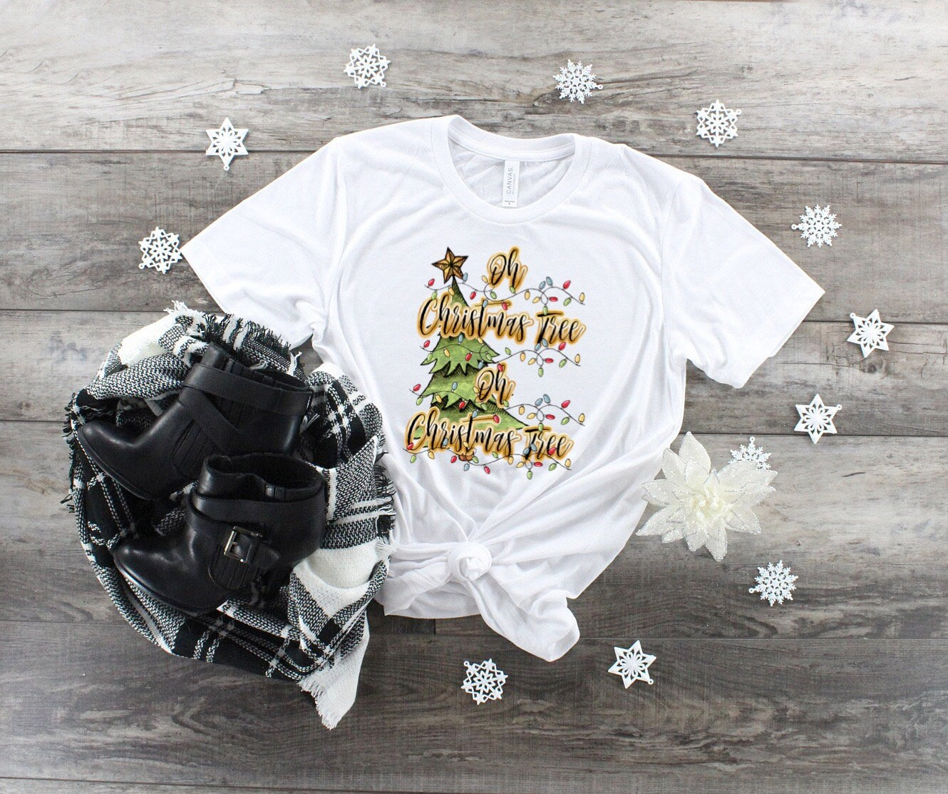 Christmas Tree Shirt: Holiday Lights, Christmas Lover Tee