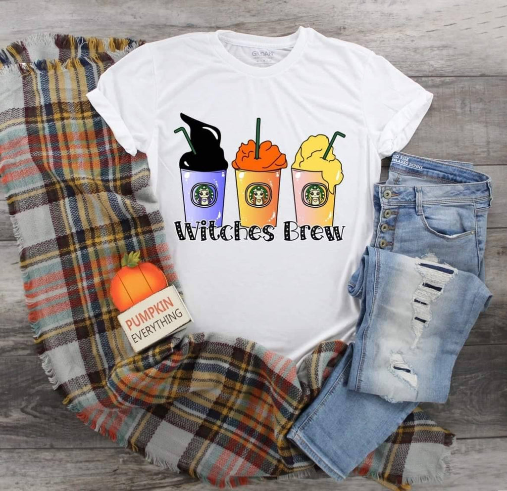 Witches Brew Coffee Shirt: Halloween Witch T-Shirt