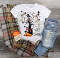 Spooky Faces Halloween Tree Tee, Scary Fall Design