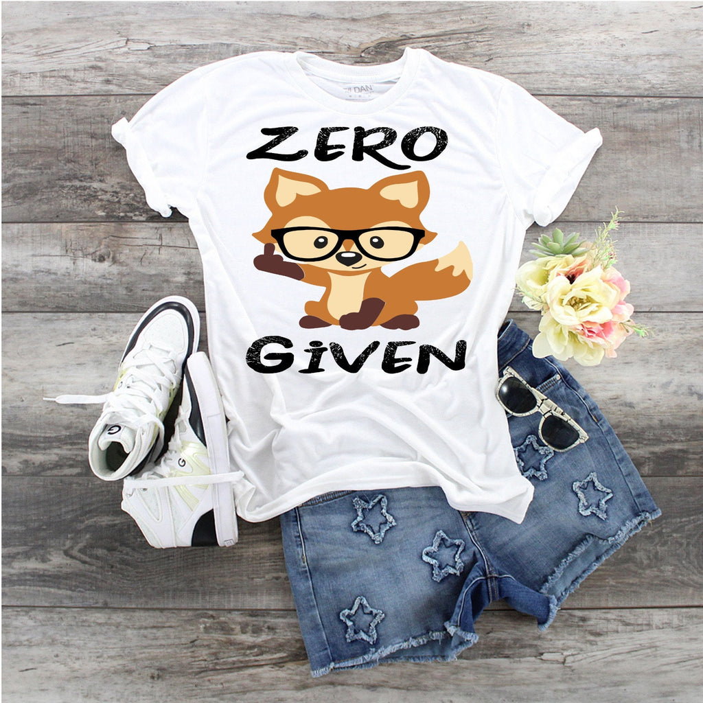 Zero Fox Given Shirt, Funny Middle Finger Fox Tee