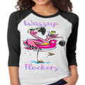 Flamingo Raglan Shirt: Fun Beach Vacation Graphic Tee