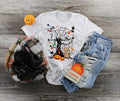 Spooky Tree Voodoo Doll Graphic Tee - Bella Canvas Halloween Unisex T-Shirt