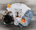 Fall Halloween Scary Tree Familiar Faces design t-shirt