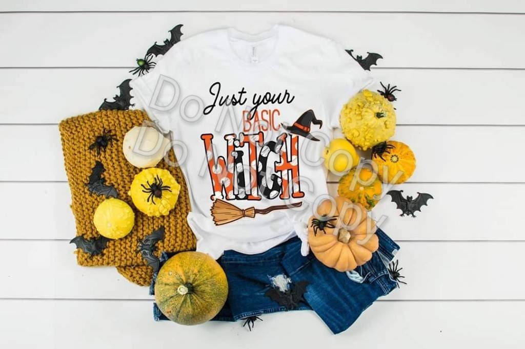 Just Your Basic Witch.... design. Tshirt.