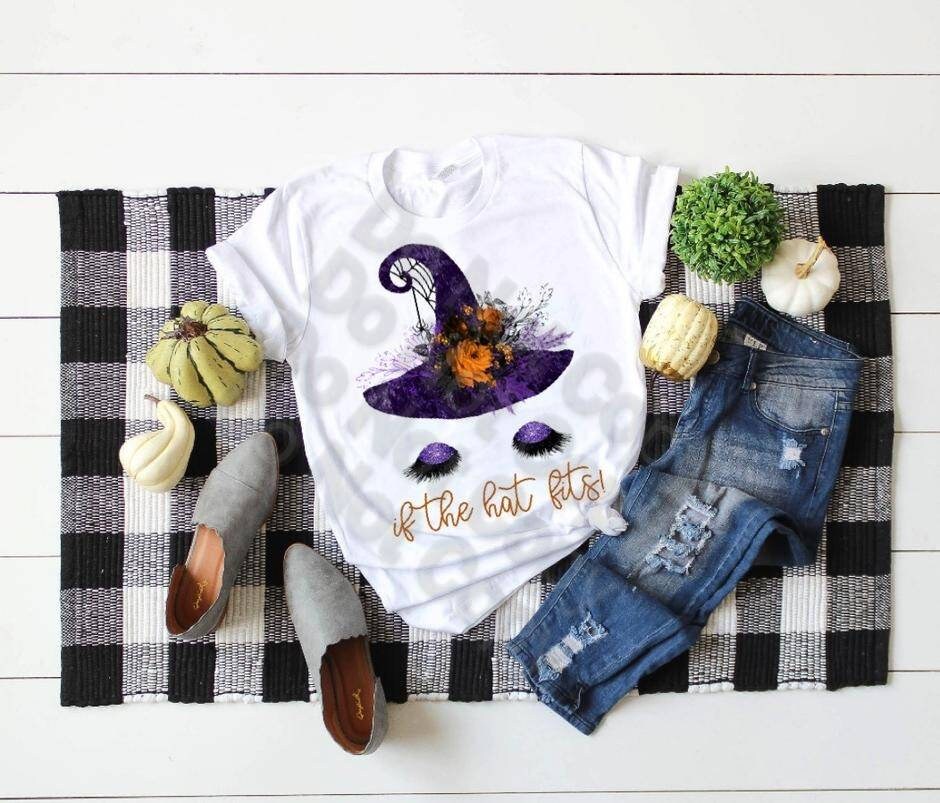 Witch Hat Halloween Shirt, If The Hat Fits, Women's Tee