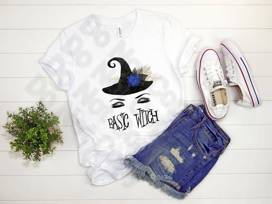 Basic Witch T-Shirt: Bella Canvas Halloween Tee