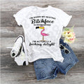 Resting Bitch Face Flamingo Tee, Funny Graphic T-Shirt
