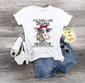 Funny Cow Drama Headache T-Shirt: Red Bandana, Sunglasses