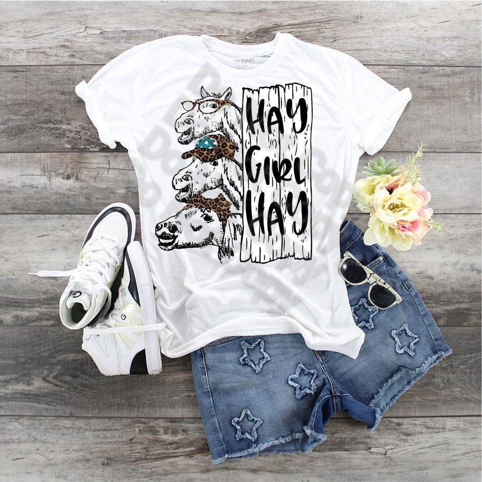 Hay Girl Hay Horse Leopard Bandana T-Shirt