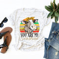 You're My Sunshine Cow T-Shirt: Funny Animal Lover Gift