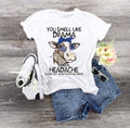 Funny Cow Drama Headache Shirt: Blue Bandana & Sunglasses