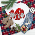 Christmas Gnomes Bella Canvas Shirt, Red Scandinavian Nisse