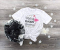 Merry Flockin' Christmas Flamingo Unisex T-shirt