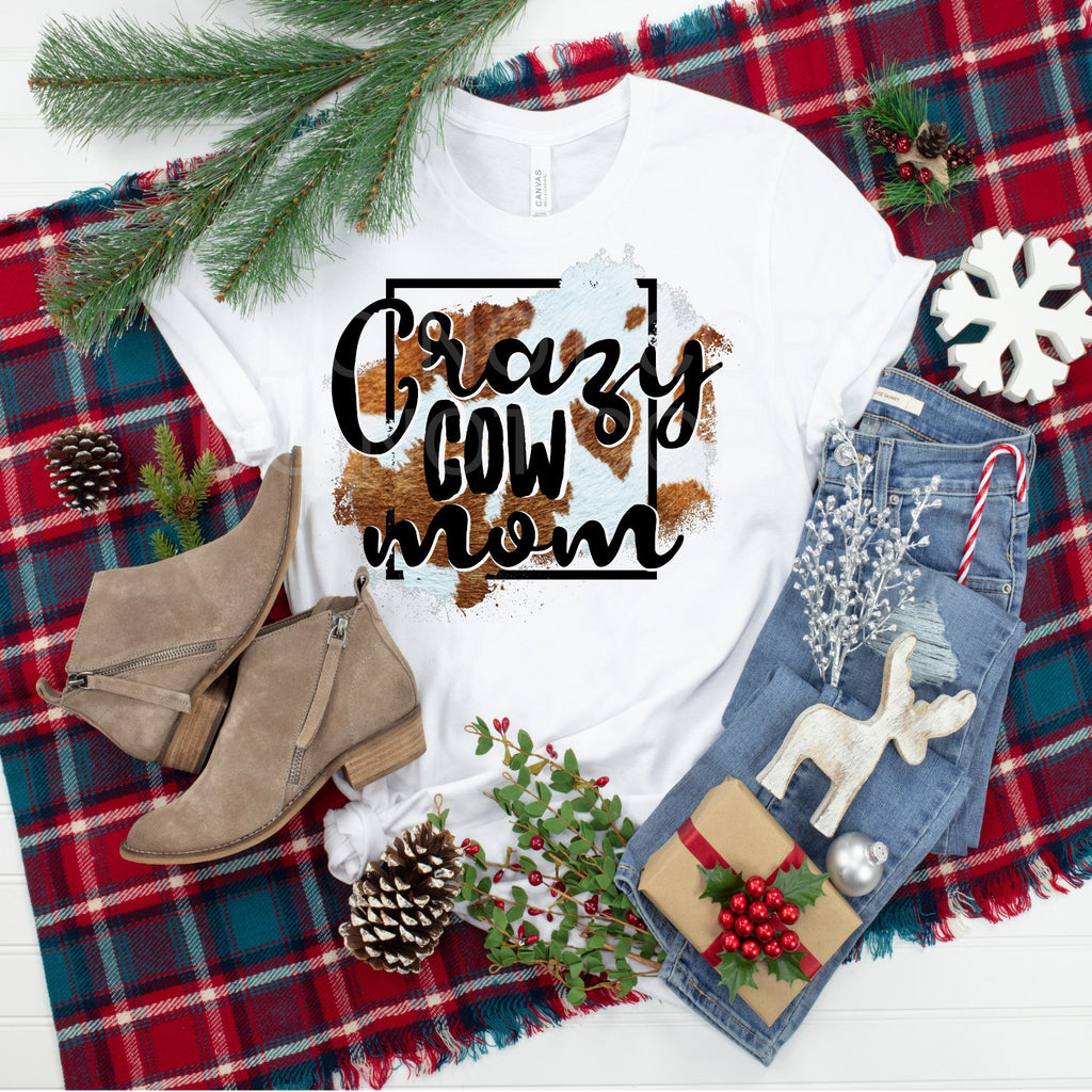 Crazy Cow Mom.. design t-shirt
