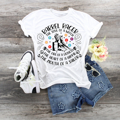 Barrel Racer T-Shirt: Witch, Lioness, Hippie, Sailor Soul