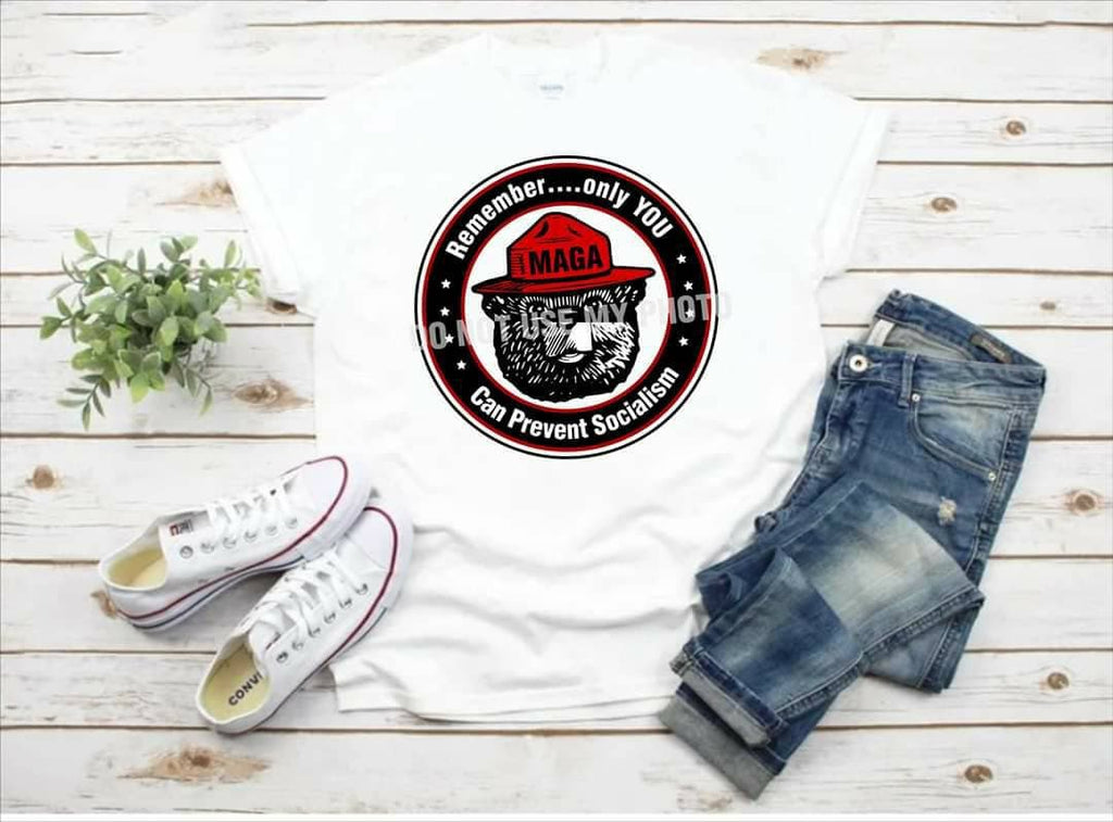Only You Can Prevent Socialism Bear Shirt - Patriotic America Tee