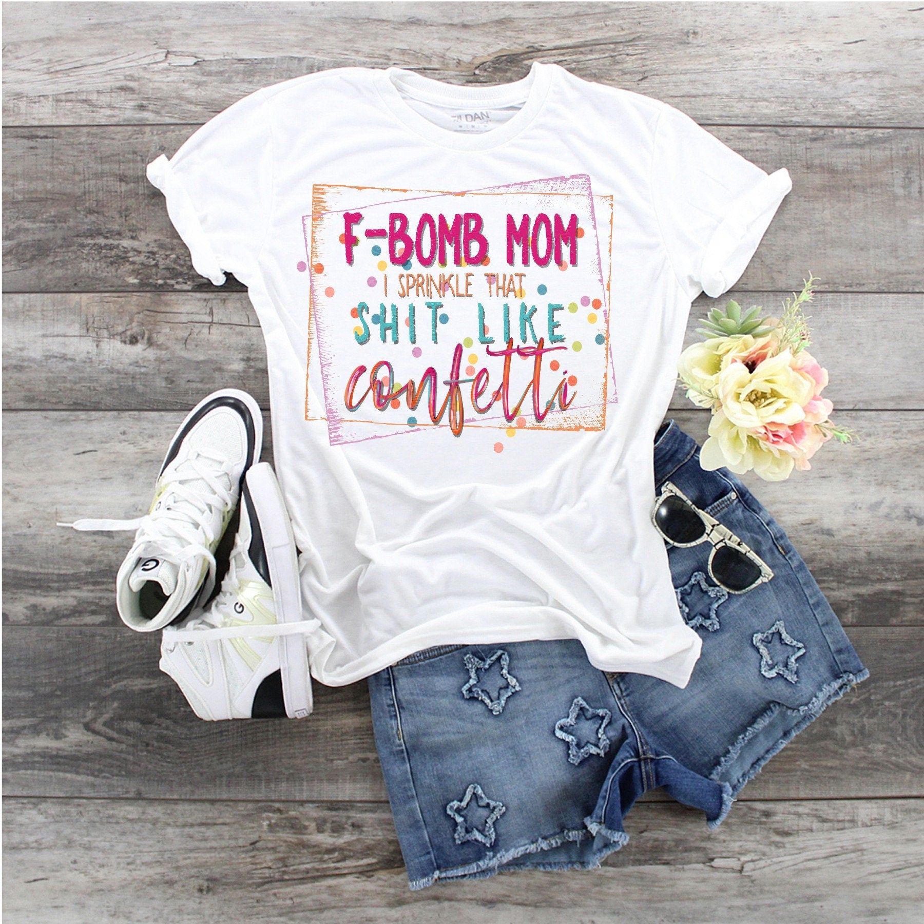 F Bomb Mom Bella Canvas Tee, Edgy Mom Apparel
