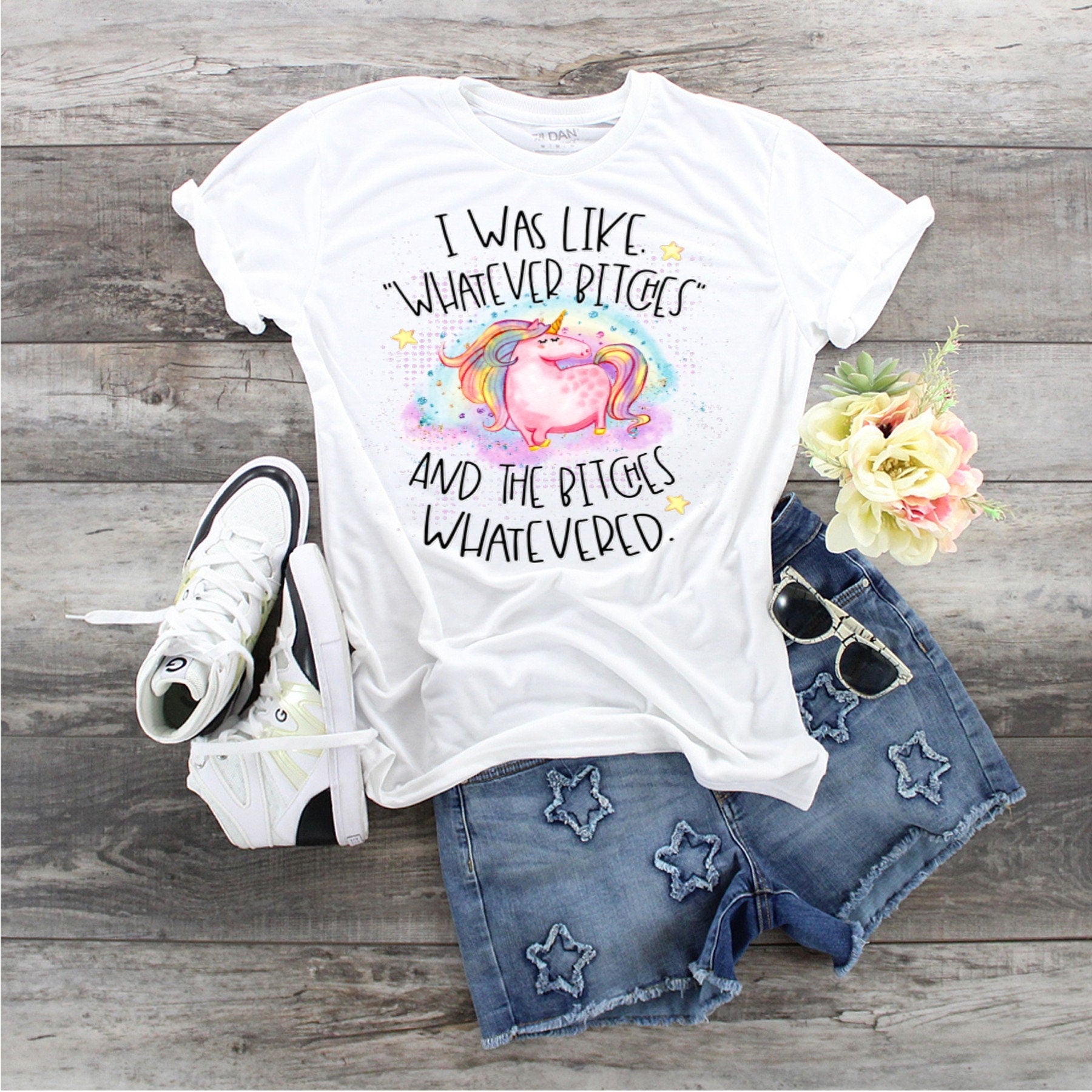 I Was Like Whatever Unicorn T-Shirt - Funny Sarcastic Tee
