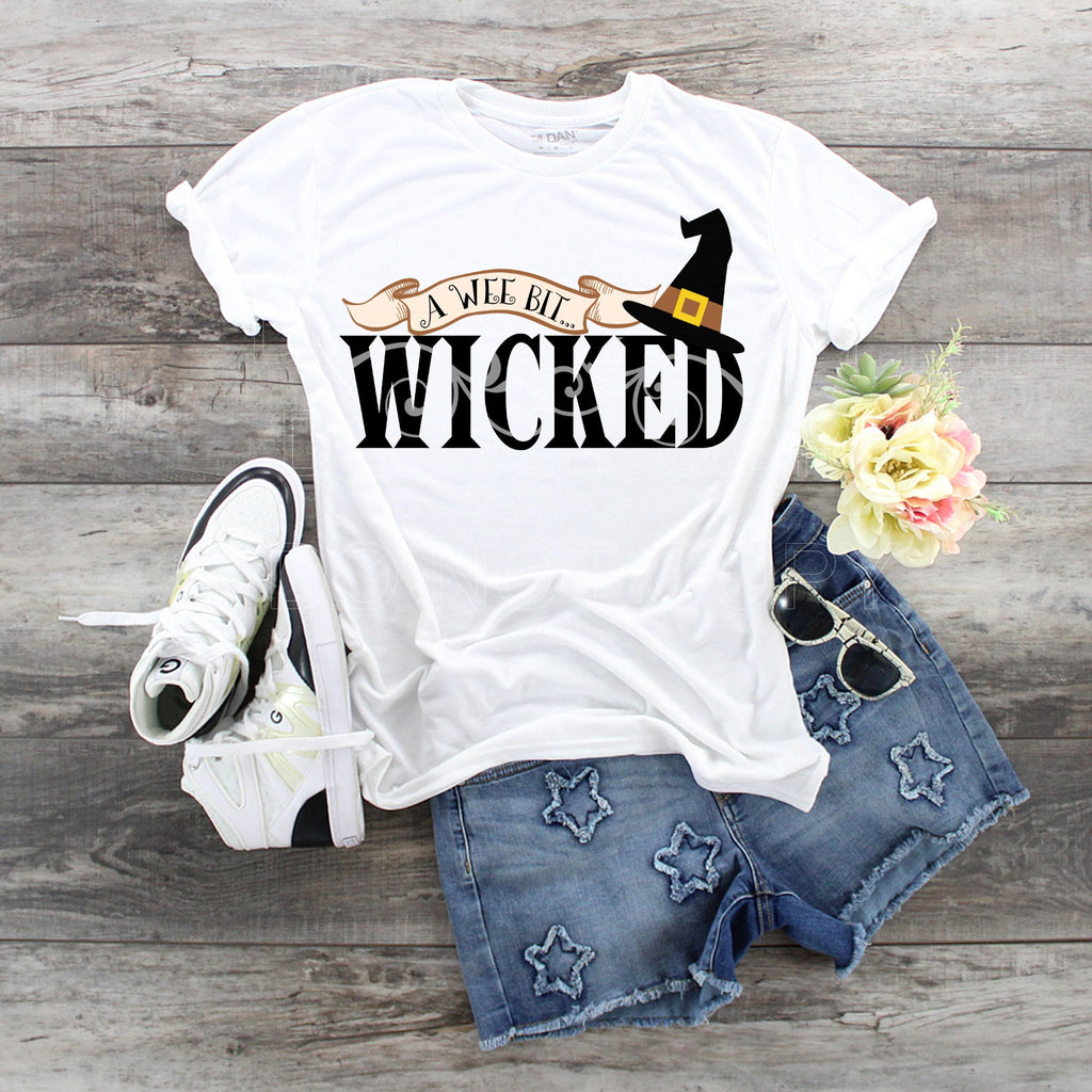 Wicked Witch Shirt: "A Wee Bit Wicked" Pagan Tee