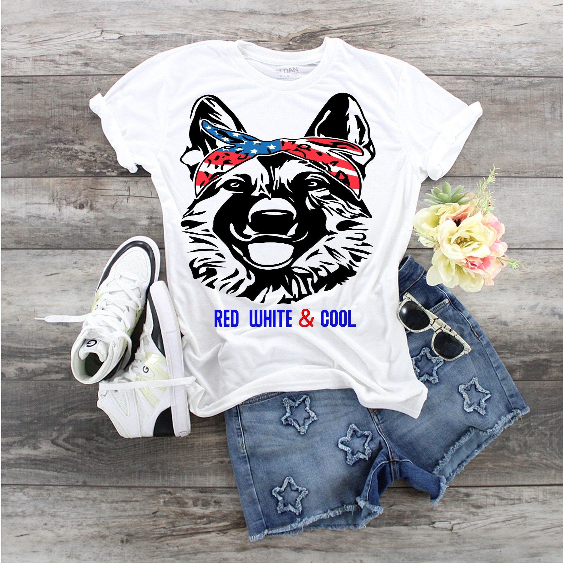 German Shepherd 4th of July T-Shirt: Patriotic Dog Mom Gift