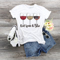 Red Wine & Blue 4th of July Tee - Patriotic Women's Shirt