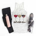 Patriotic 4th of July Red White & Brew design Bella Canvas flowy tank.