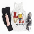 Patriotic 4th of July Beer LOVE Tank Top - USA Flag