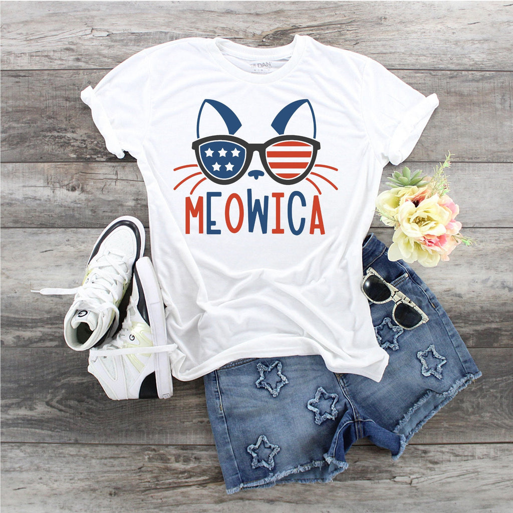 Meowica 4th of July design t-shirt YOUTH