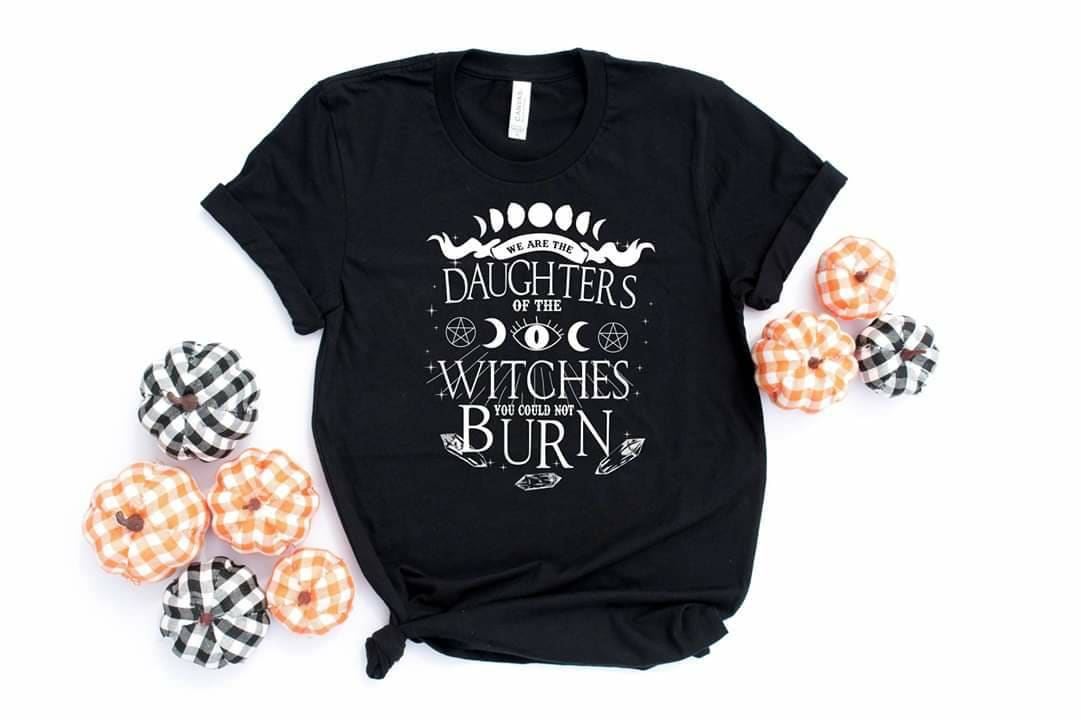 Witches Daughters Graphic Tee: Pagan Moon Phase Apparel