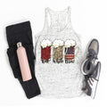 Patriotic 4th of July Red White & Brew  design Bella Canvas flowy tank.