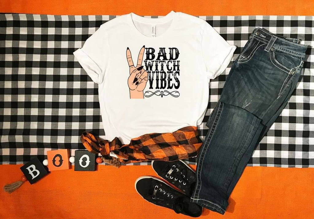 Bad Witch Vibes Shirt: Funny Pagan Halloween Tee