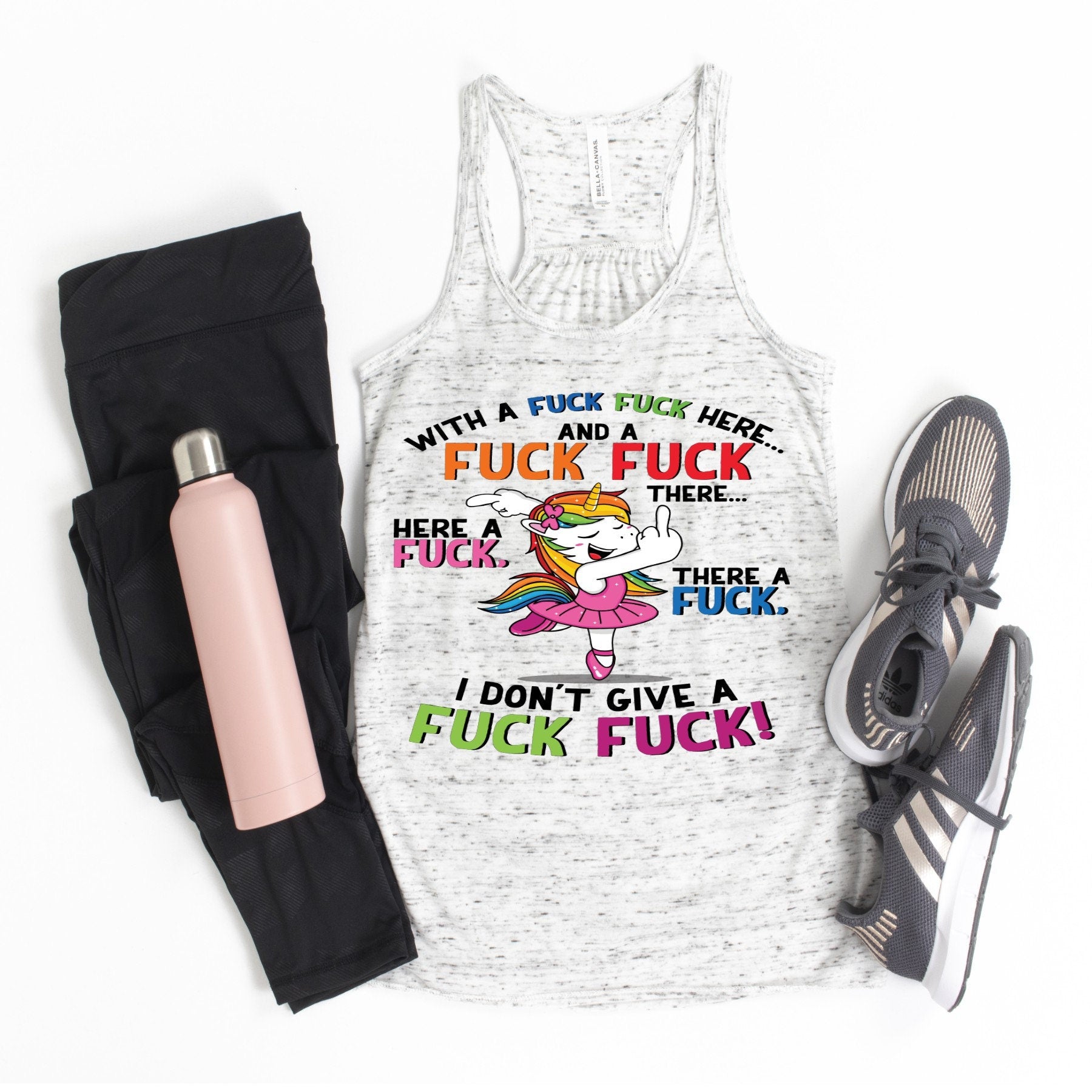 Funny Unicorn Bella Canvas Tank Top - Adult Humor Design