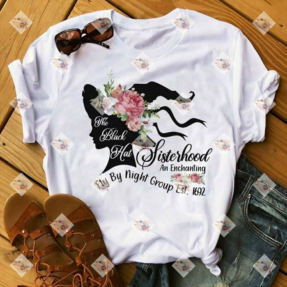 Black Hat Sisterhood Bella Canvas T-Shirt - Witchy Spooky Tee