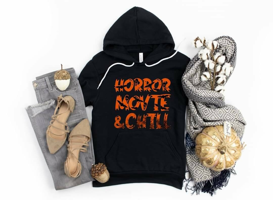 Horror Movie & Chill Bella Canvas Hoodie