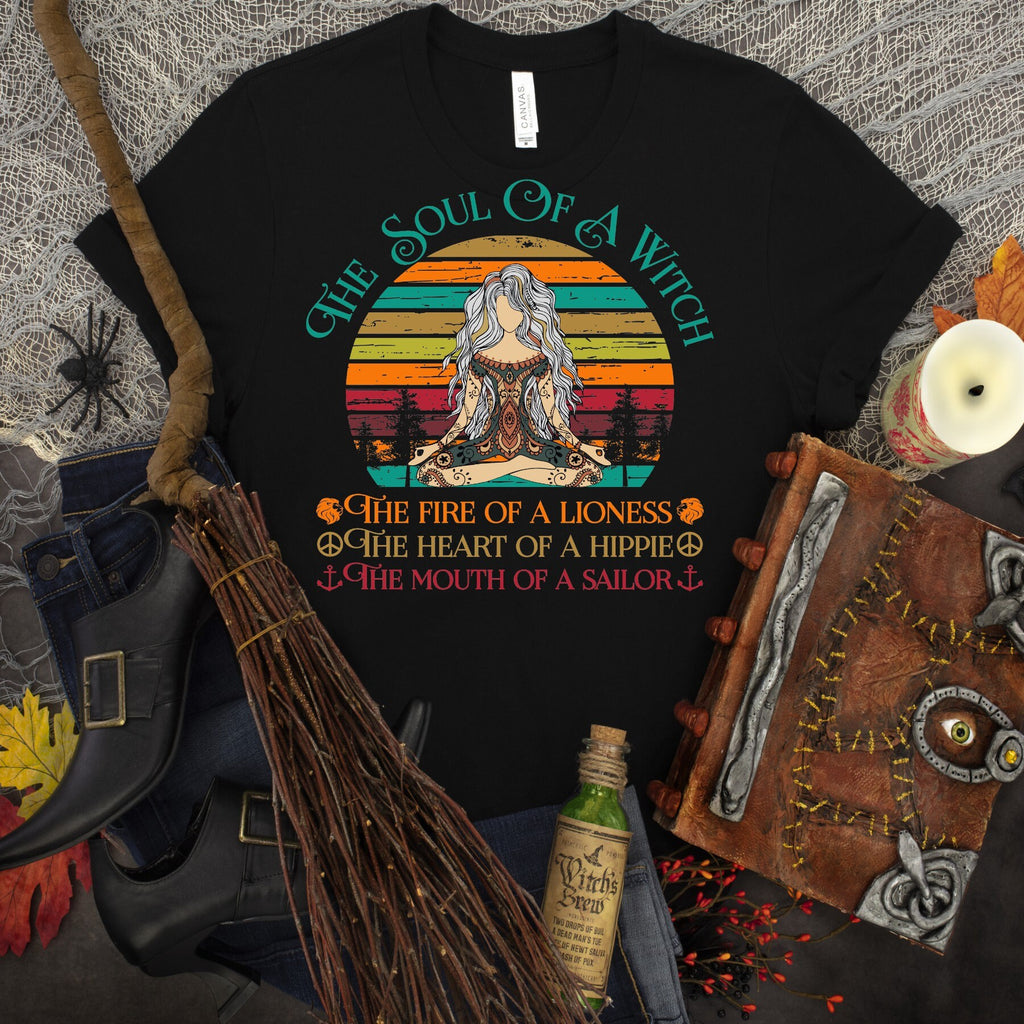 Soul of a Witch, Hippie Lioness Sailor Bella Canvas Tee