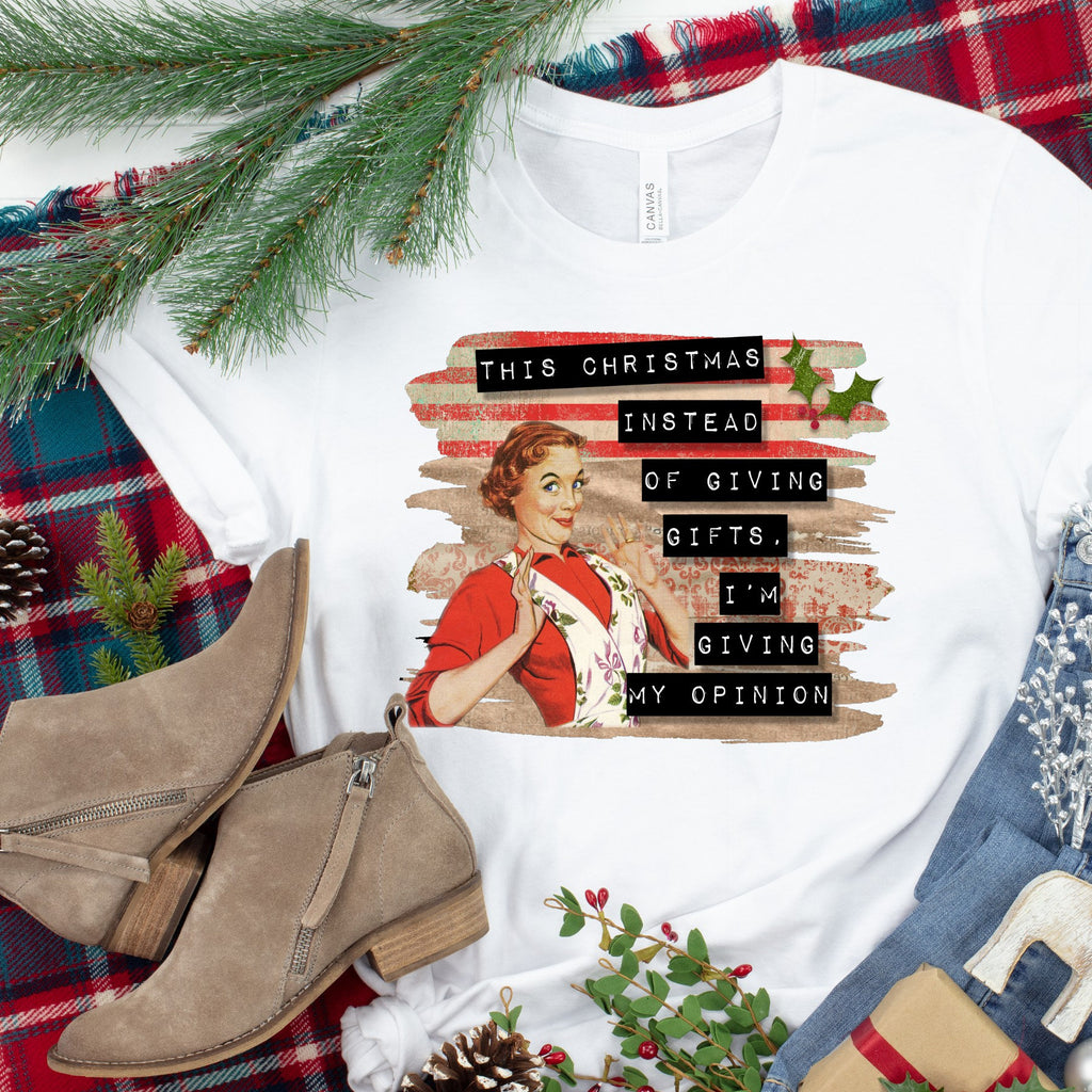 Sarcastic Christmas Pinup T-Shirt, Funny Xmas Opinion Gift