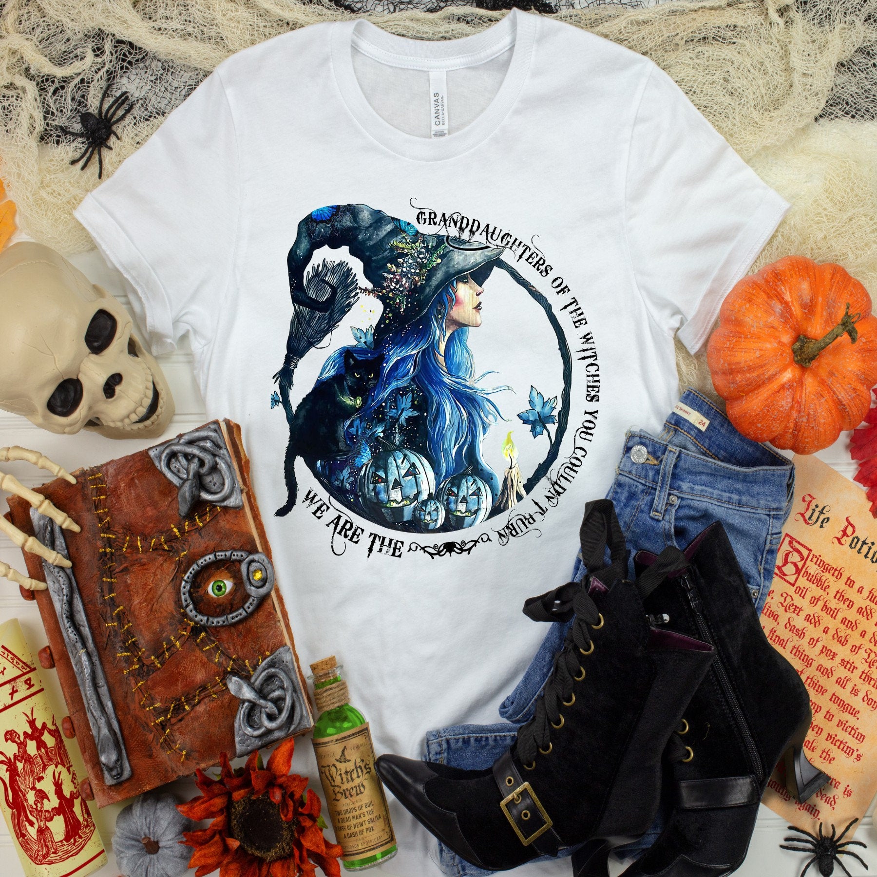 We are the Granddaughters, Witch Shirt: Bella Canvas, Halloween Apparel