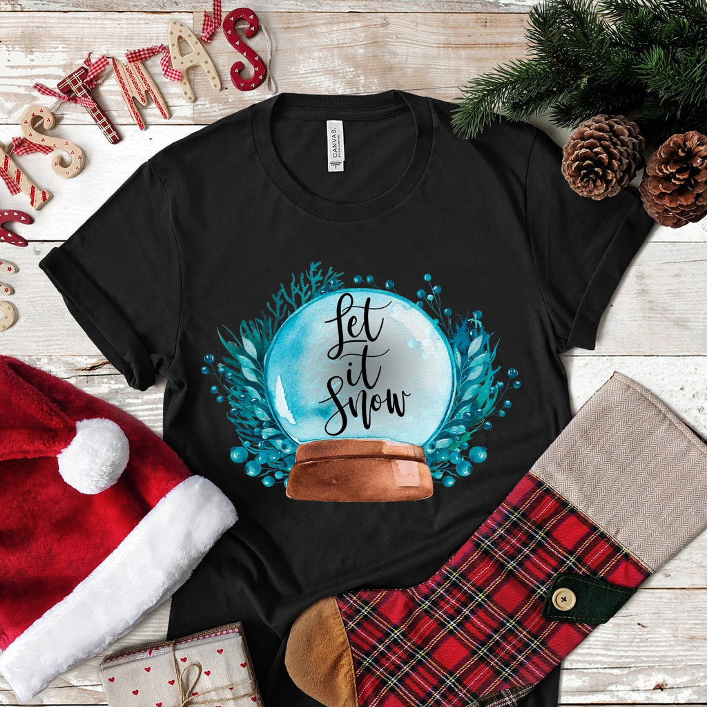 Christmas Let It Snow Globe design t-shirt