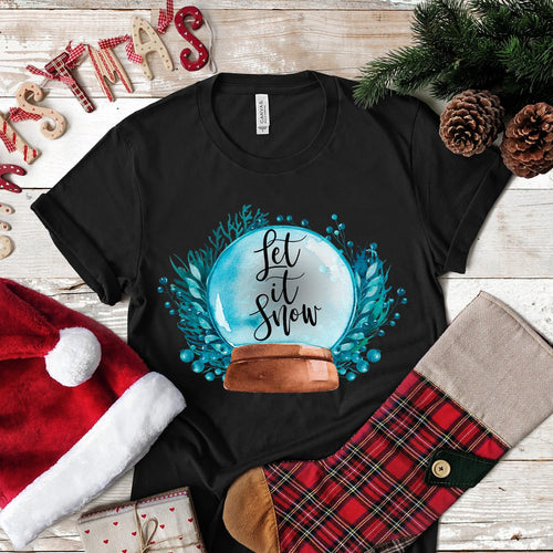 Christmas Let It Snow Globe design t-shirt