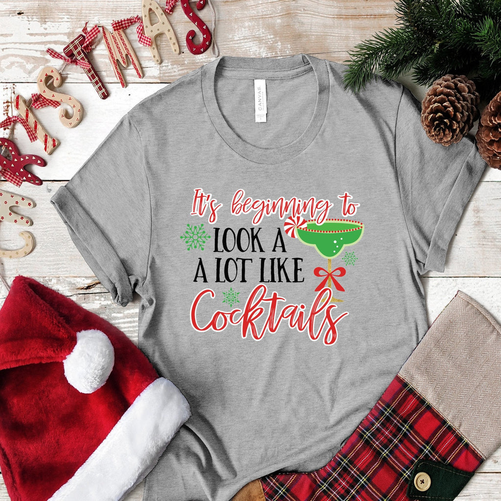 Christmas It's Beginning To Look Allot Like Cocktails design t-shirt