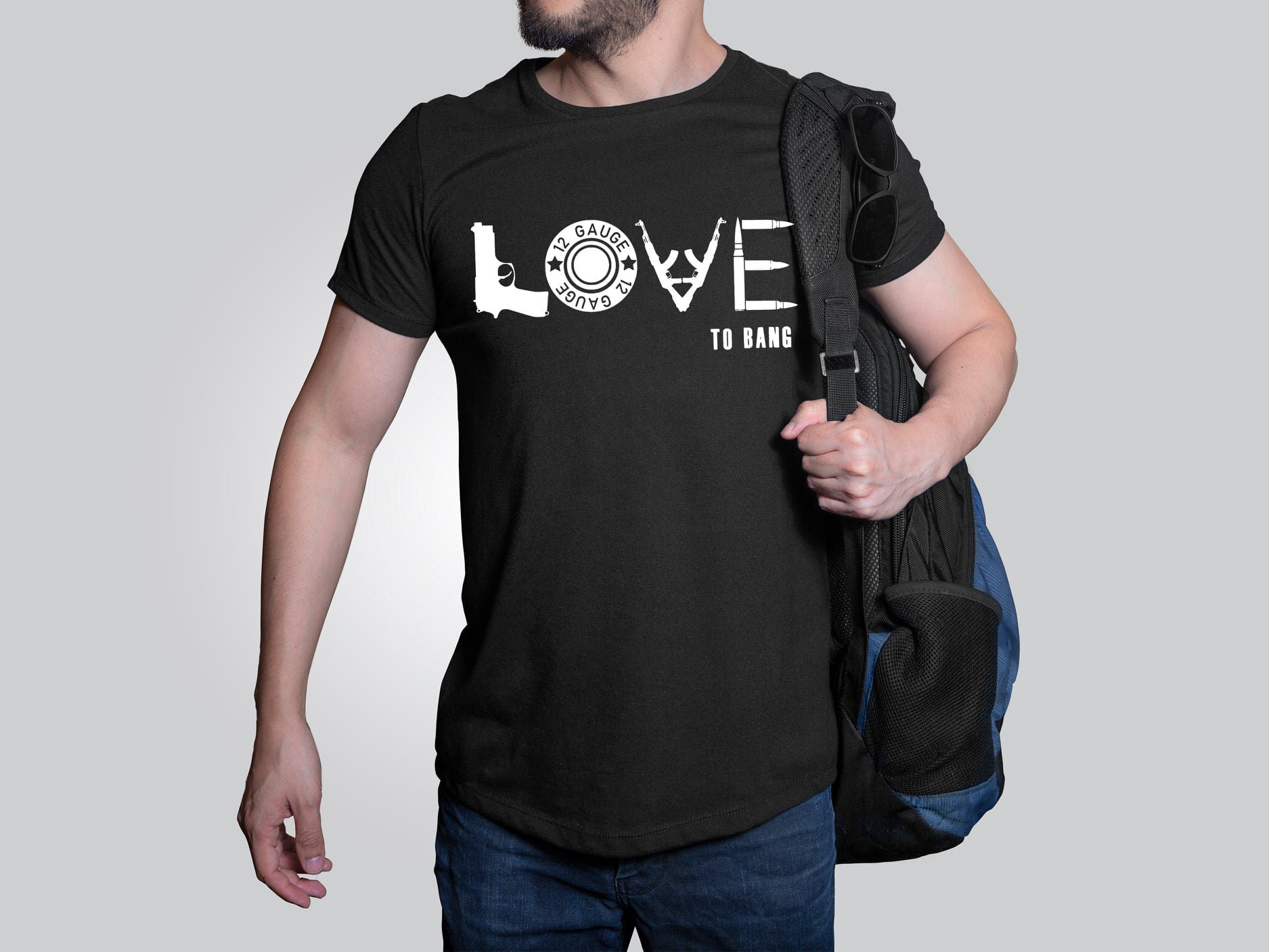Love To Bang Graphic Tee, Funny Gun Lover Shirt