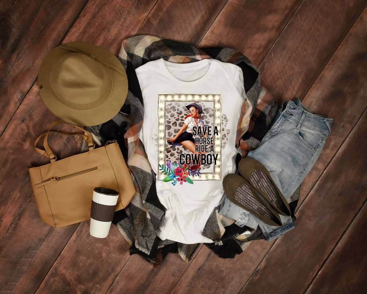 Save A Horse RideA Cowboy.. design t-shirt