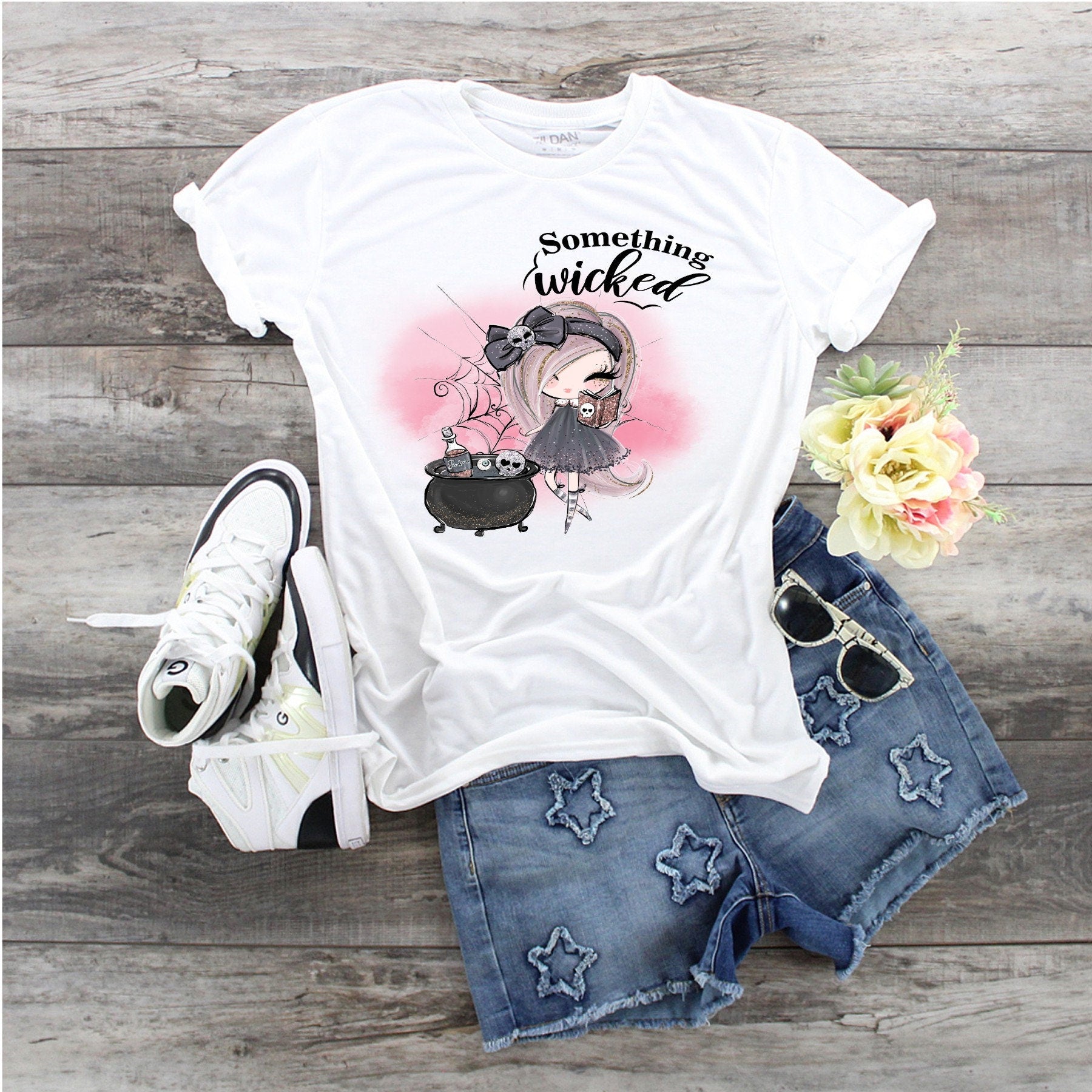 Cute Witch Halloween T-Shirt, Wicked Apparel